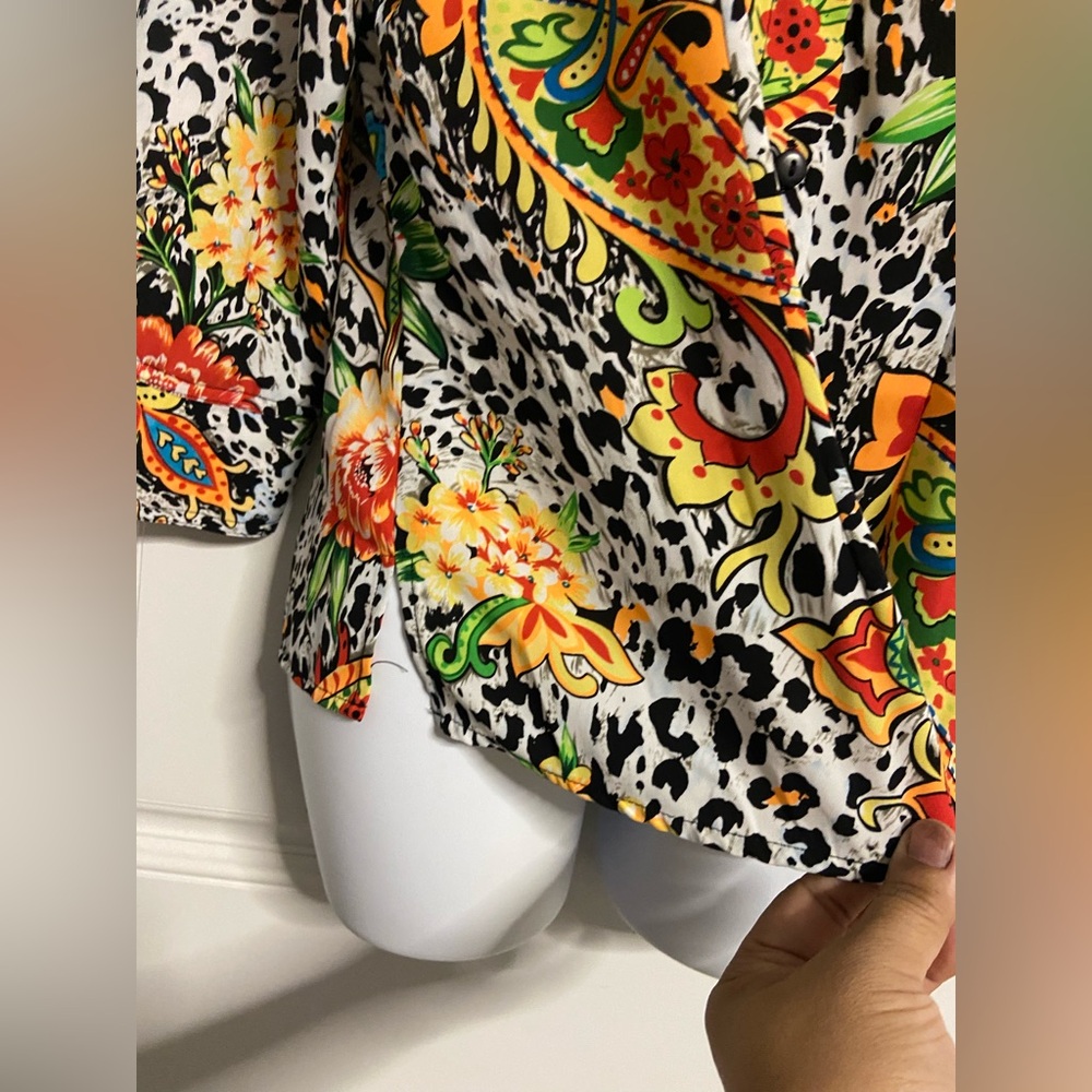 6- Joanna Multiprint Button Up Shirt View 3
